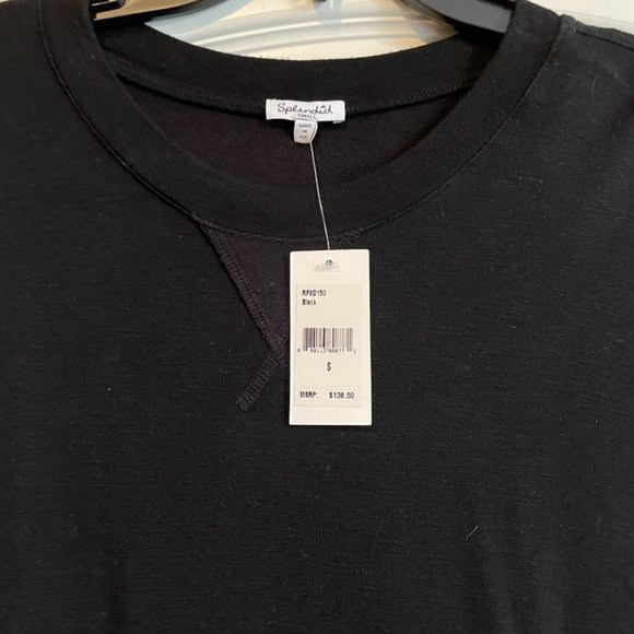 Splendid Black Tunic Sweater - Size Small - Retail $138 - NWT! Kangaroo pocket! - Picture 2 of 4